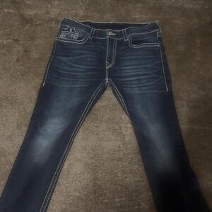 True Religion Dark Blue Straight Jeans